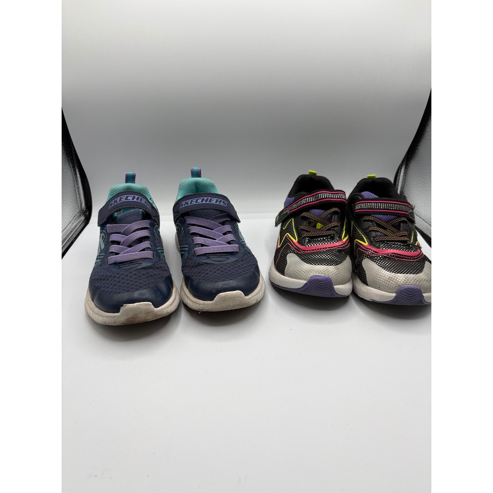 Skechers & Lighted Cosmic 2.0 Girls Sneakers Bundle Navy Black Size 13W 12W